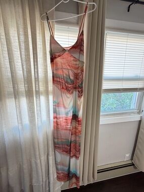 ASOS DESIGN Abstract Marble Print Maxi Dress | NWT